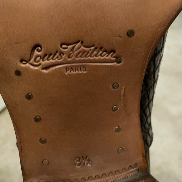 Louis Vuitton brown alligator boots main image 8